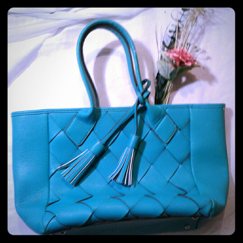 Large teal tote